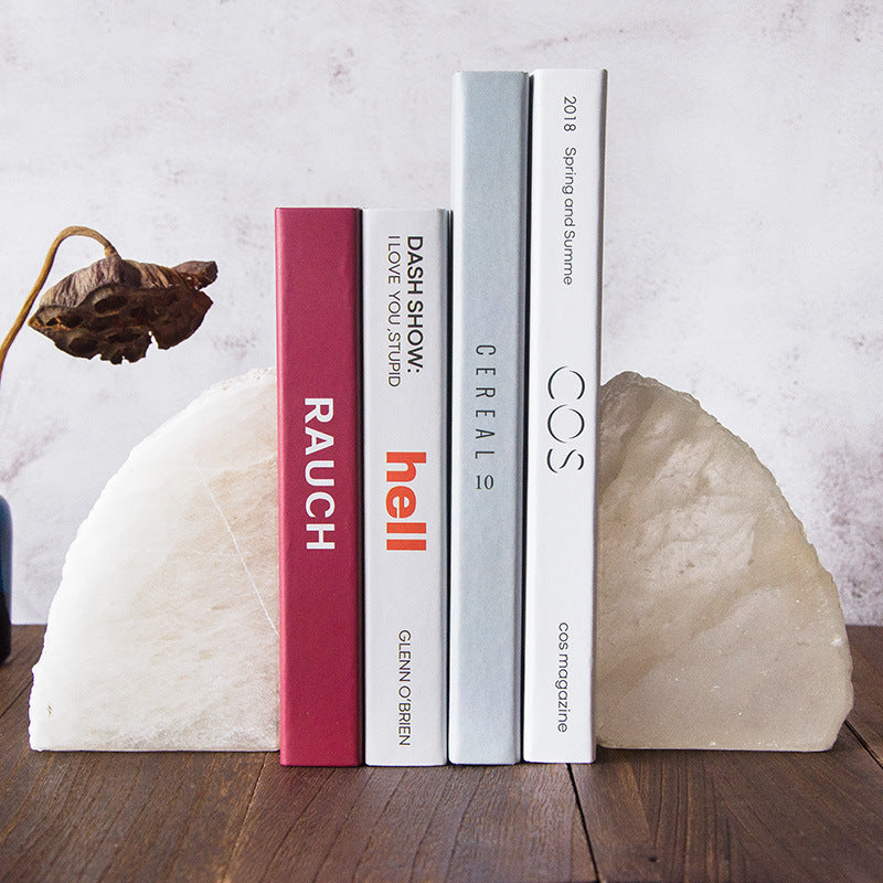 Gypsum Stone Bookend, Natural Stone 10 x 5 x 15 cm — Atrium NH-676