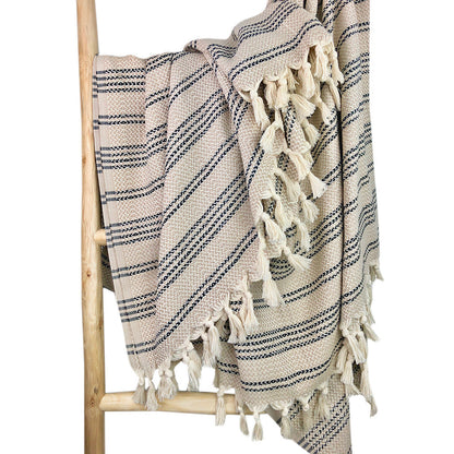 Turkish Cotton Woven Stripe Throw — Fell NH-1538