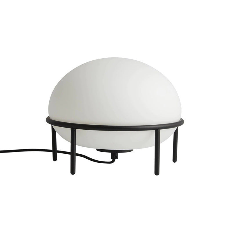 Glass Table Lamp Bedroom, Sculptural Glass Base — Meridian NH-044