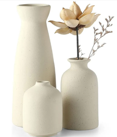Ivory · NH BB-58 — Ceramic Vase Trio