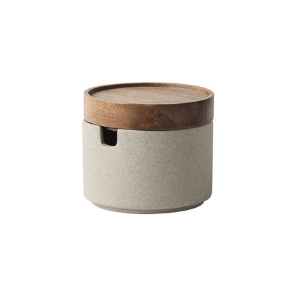 Ceramic Spice Jars with Wooden Tray — Larder NH-457