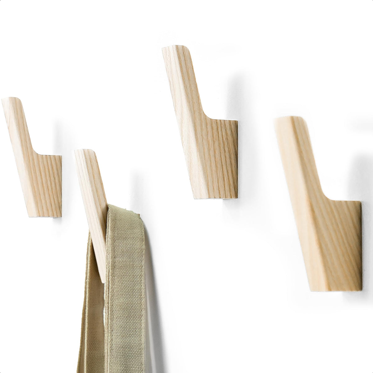 Ash Wood Wall Hooks, Set of Four — Grove NH-1416