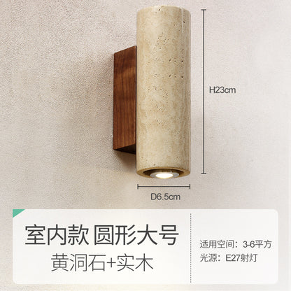 Travertine Bedside Wall Light, E27 Spotlight — Meridian NH-709