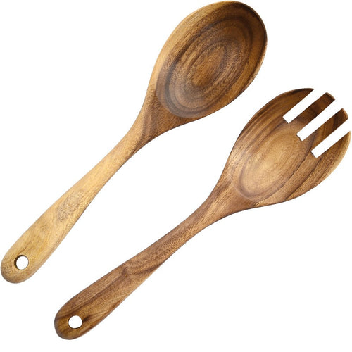 Acacia Wood Serving Spoon or Fork, 26cm — Grove NH-453