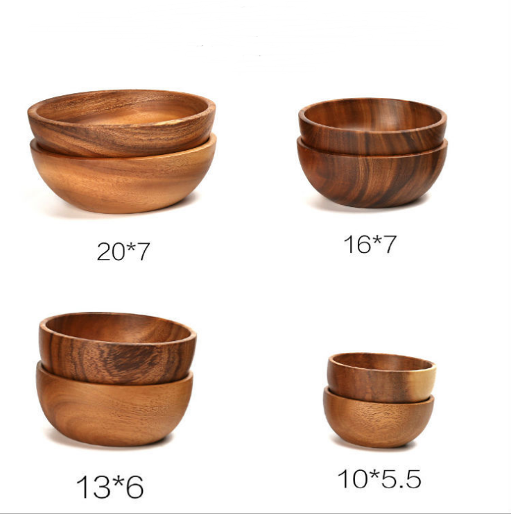 Acacia Wood Serving Bowl, Four Sizes — Vessel NH-455