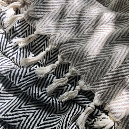 Turkish Cotton Chevron Throw — Fell NH-1516