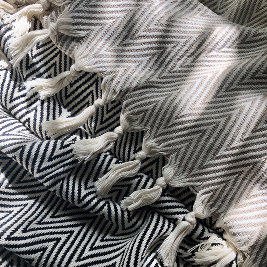 Turkish Cotton Chevron Throw — Fell NH-1516