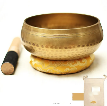 Copper Singing Bowl Set with Striker and Cushion — Chorus NH-961