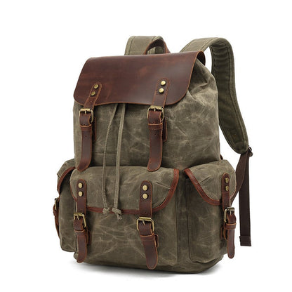 Waxed Canvas Laptop Bag with Leather Trim — Transit NH-1483