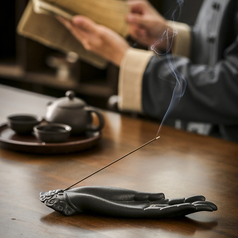 Ceramic Incense Stick Holder Tray, 16 cm Long — Atrium NH-667
