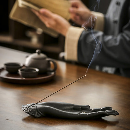 Ceramic Incense Stick Holder Tray, 16 cm Long — Atrium NH-667