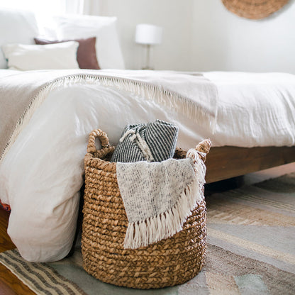 Alpaca Chunky Stripe Throw, Black — Fell NH-1522