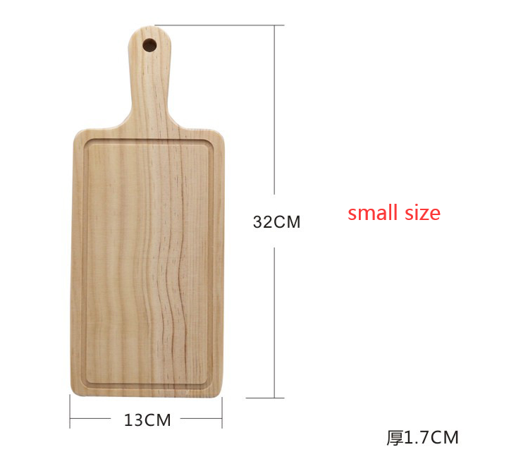 Wooden Serving Board with Handle, Solid Wood — Grove NH-972