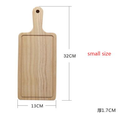 Wooden Serving Board with Handle, Solid Wood — Grove NH-972