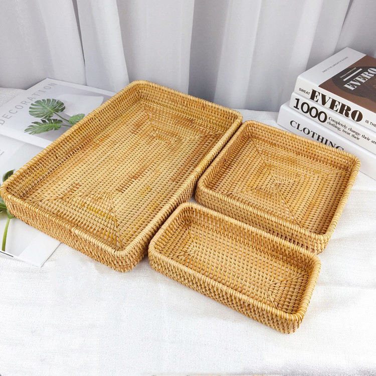 Woven Vine Rectangular Tray Set — Lattice NH-929