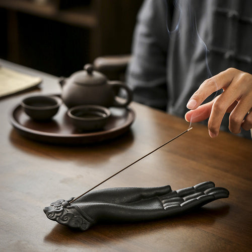Ceramic Incense Stick Holder Tray, 16 cm Long — Atrium NH-667