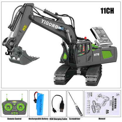 Remote Control Excavator, 11-Channel, Rechargeable — Playtime NH-1665