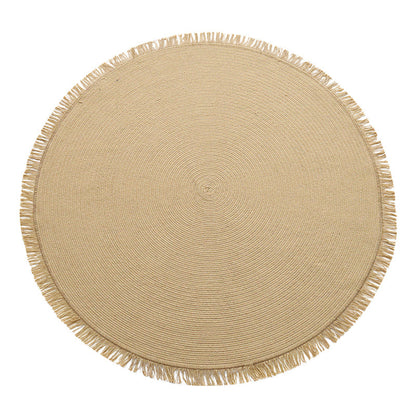 Handwoven Cotton Rug Round, 120 to 150 cm Diameter Solid Colour — Atrium NH-050