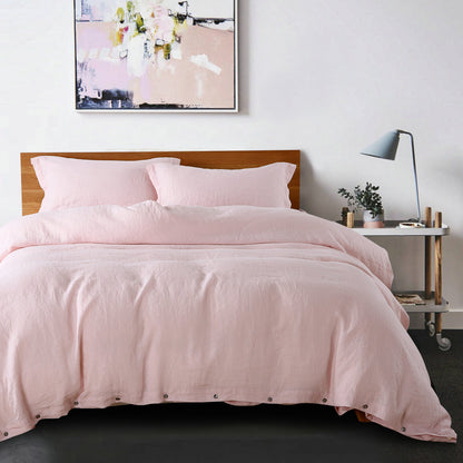 Flax Linen Duvet Cover Set, Three Pieces — Flax NH-992