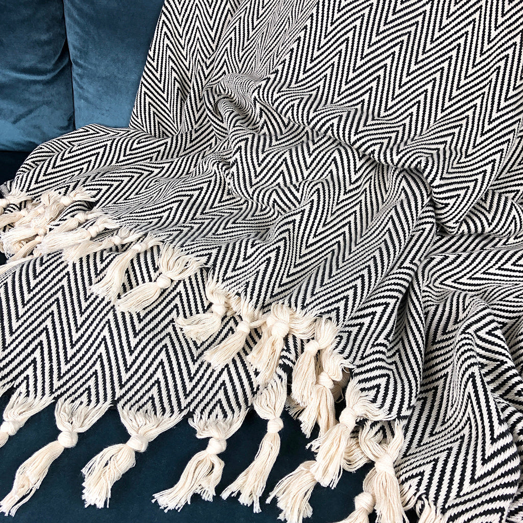 Turkish Cotton Chevron Throw — Fell NH-1516