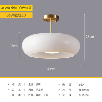 Brass Ceiling Light Hallway, Solid Brass Flush Mount — Meridian NH-042