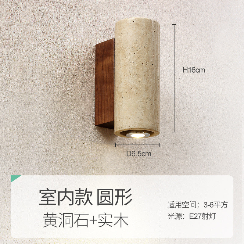 Travertine Bedside Wall Light, E27 Spotlight — Meridian NH-709
