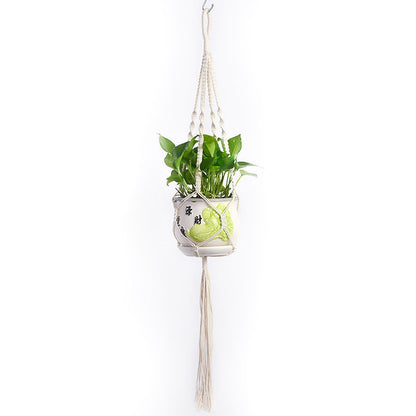 Macrame Plant Hanger, Handwoven Cotton Rope — Atrium NH-386