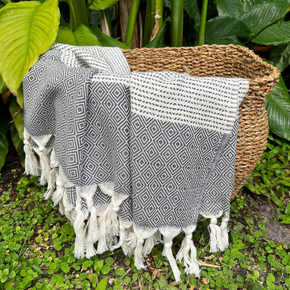 Turkish Cotton Diamond Stripe Throw — Fell NH-1540