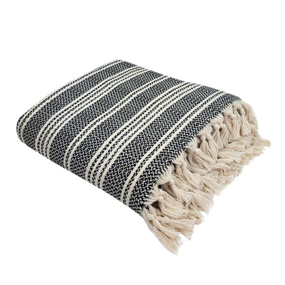 Turkish Cotton Woven Stripe Throw — Fell NH-1538