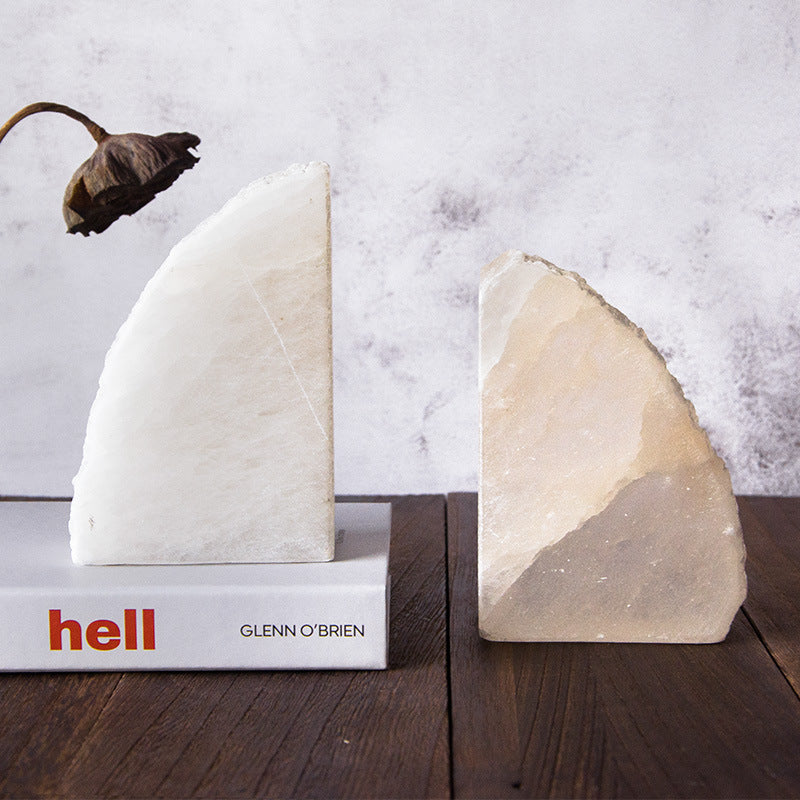 Gypsum Stone Bookend, Natural Stone 10 x 5 x 15 cm — Atrium NH-676