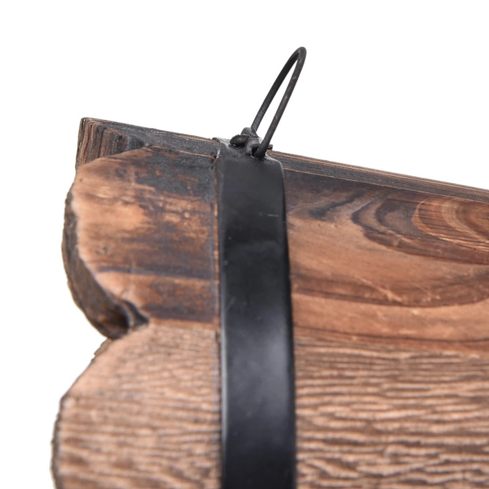 Wooden Planter Barrel Small, 12cm Carbonised Pine — Atrium NH-382