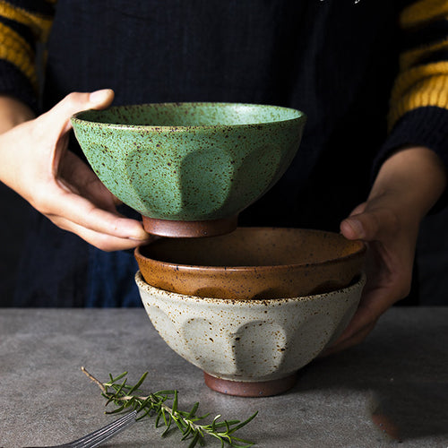 Handmade Stoneware Rice Bowl, 5.5-Inch — Marmo NH-605