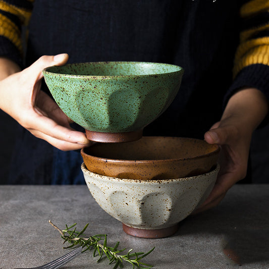 Handmade Stoneware Rice Bowl, 5.5-Inch — Marmo NH-605