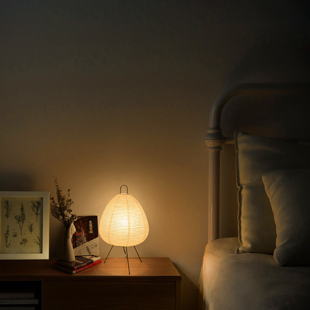 Japanese Rice Paper Table Lamp, E27 Socket — Meridian NH-704
