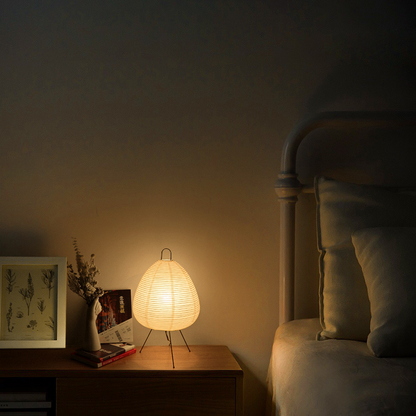 Japanese Rice Paper Table Lamp, E27 Socket — Meridian NH-704