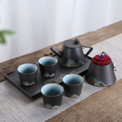 Stoneware Tea Set with Side Handle — Ceres NH-1465