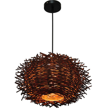Woven Rattan Pendant Light — Meridian NH-1574