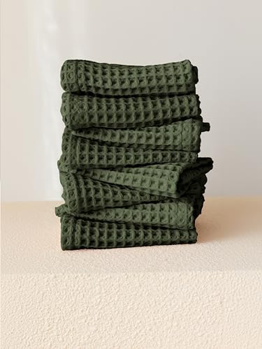 Turkish Cotton Waffle Washcloths, Set of Eight — Balnea NH-1427