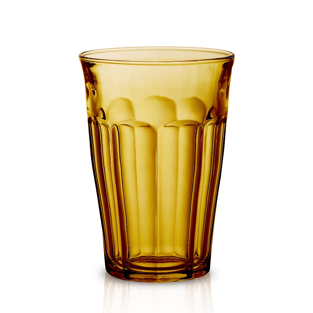 Tempered Glass Tumblers, Set of Six 360ml Amber — Verre NH-1456