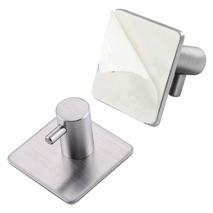 Self-Adhesive Wall Hooks, 5-Pack Stainless Steel — Latch NH-491