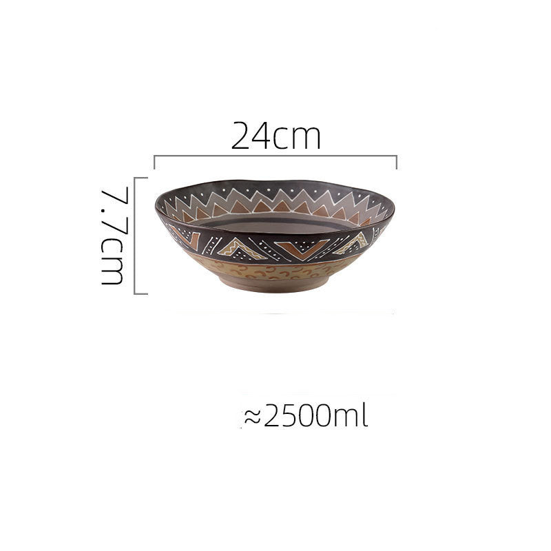 Stoneware Dinner Plates and Bowls, Colour Glaze — Marmo NH-603