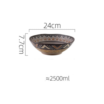 Stoneware Dinner Plates and Bowls, Colour Glaze — Marmo NH-603
