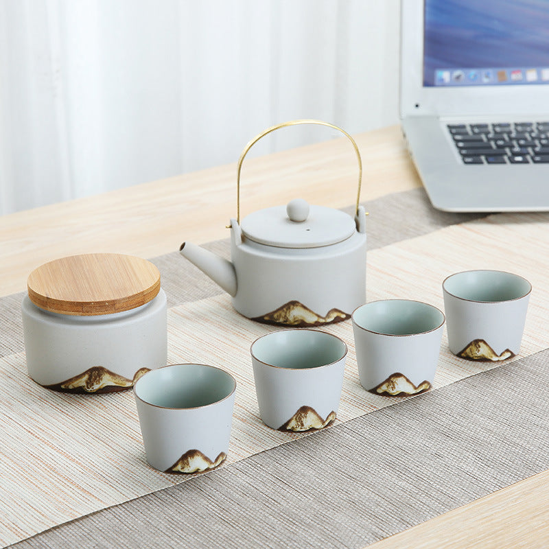 Stoneware Tea Set with Side Handle — Ceres NH-1465