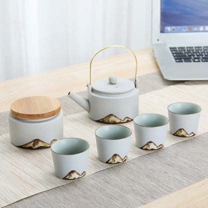 Stoneware Tea Set with Side Handle — Ceres NH-1465