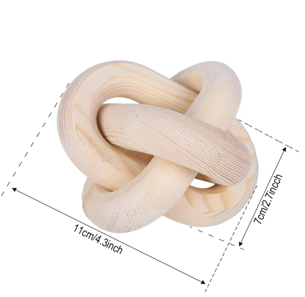 Wooden Knot Sculpture, Hand Carved 12cm — Atrium NH-399