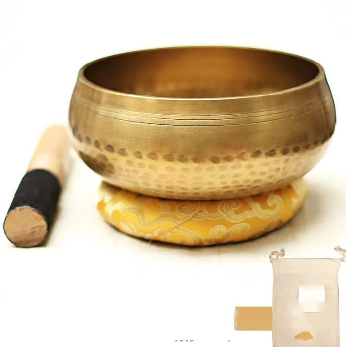 Copper Singing Bowl Set with Striker and Cushion — Chorus NH-961