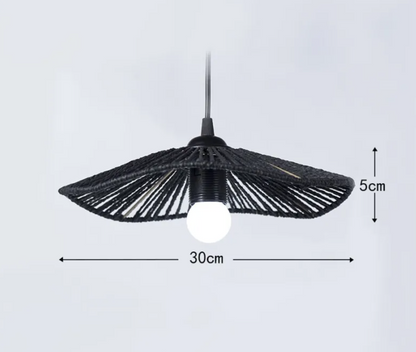Woven Paper String Lampshade, Rattan Look, Shade Only — Meridian NH-725