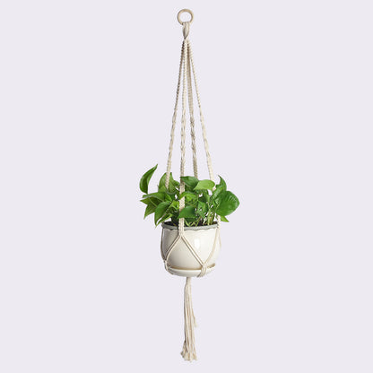 Macrame Plant Hanger, Handwoven Cotton Rope — Atrium NH-386