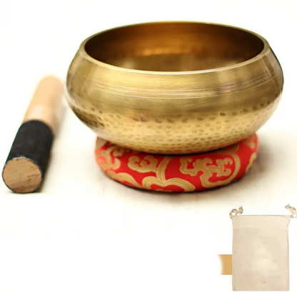 Copper Singing Bowl Set with Striker and Cushion — Chorus NH-961