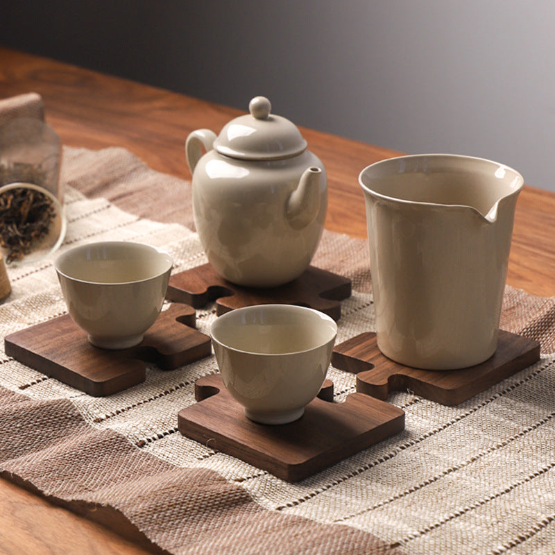 Walnut Wood Coasters, Set — Grove NH-1547